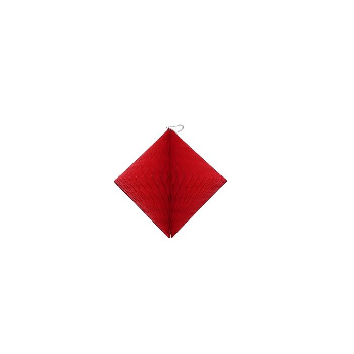 Red Honeycomb 12" Tissue Diamond Decoration