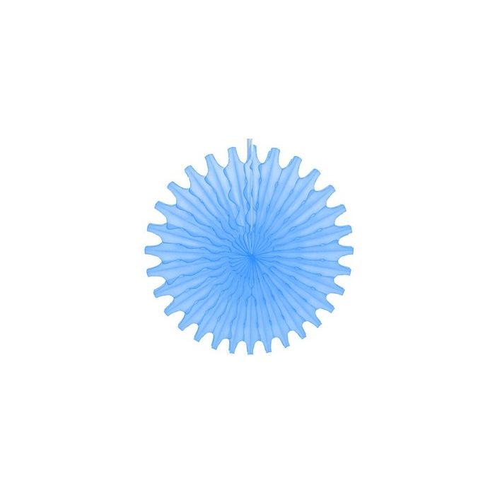 Light Blue Honeycomb 18" Tissue Fan Decoration