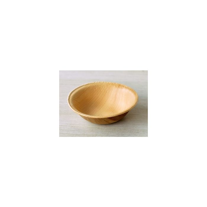 3.5" Round Palm Leaf Bowl - Pack of 25