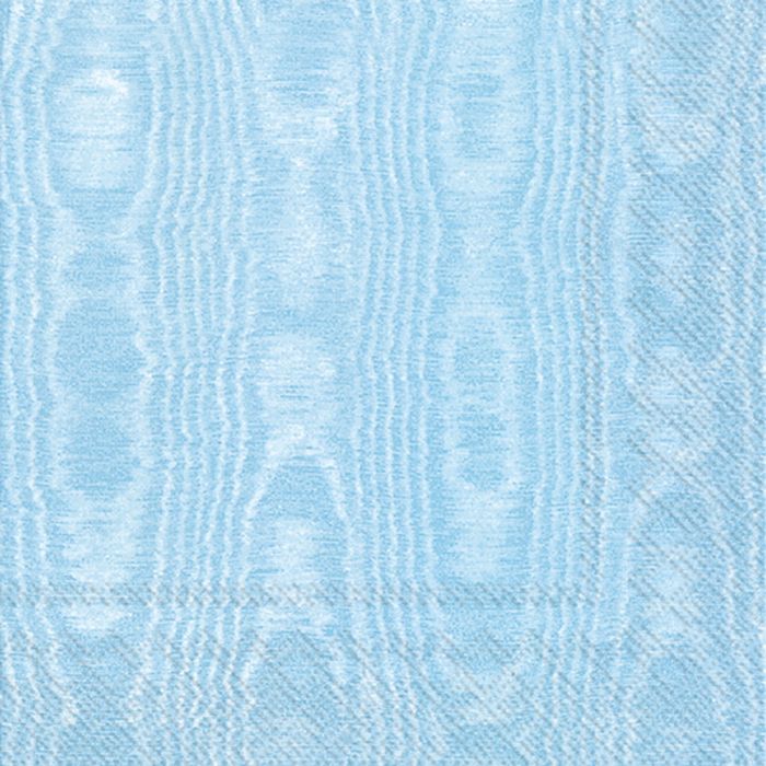 Moiree Light Blue Cocktail Napkin - 20 napkins per package