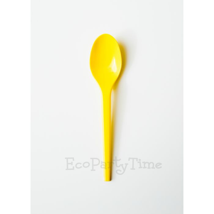 Yellow Compostable PLA 6 inch Spoons - Pack of 50
