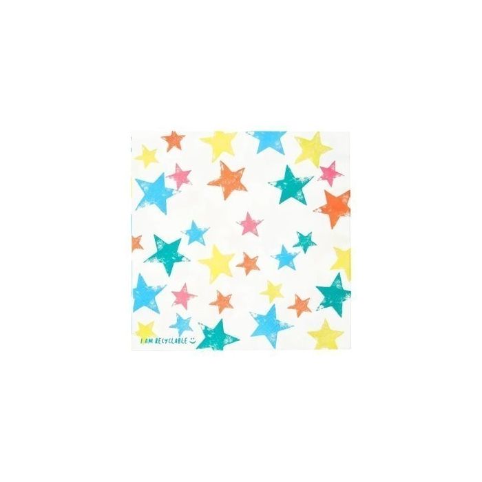 Rainbow Star Recyclable Paper Napkins-set of 20