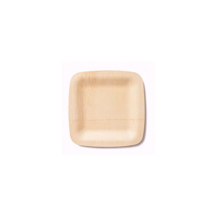 Bamboo Veneerware 11" Square Plates/Trays - Pack of 25