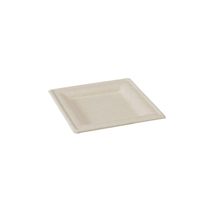 Square Brown Sugarcane Plate - 10 in. - Pack of 125