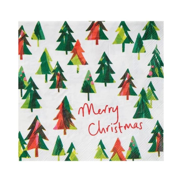 Christmas Tree Recyclable Paper Napkins - 20 Pack