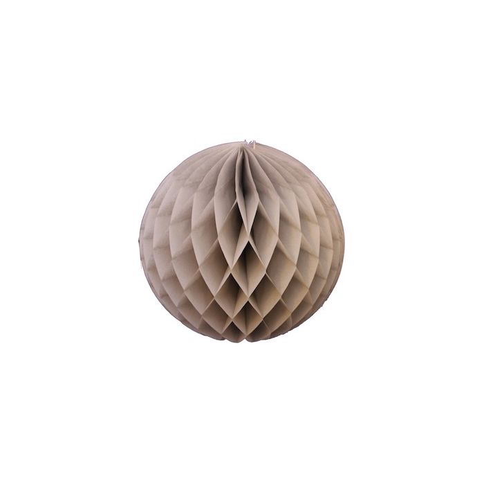 Gray Honeycomb Tissue Ball Decoration - Multiple Sizes Available