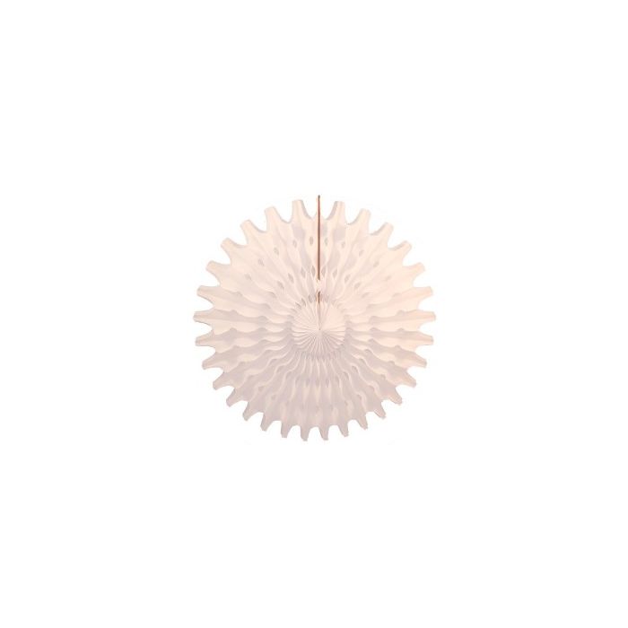 White Honeycomb 18" Tissue Fan Decoration