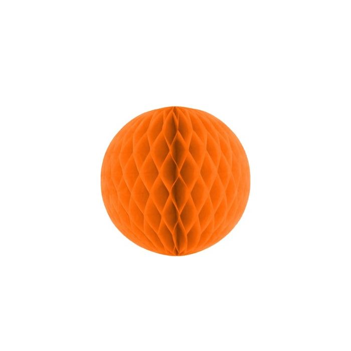 Orange Honeycomb Tissue Ball Decoration - Multiple Sizes Available 