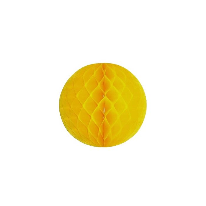 Yellow Honeycomb Tissue Ball Decoration - Multiple Sizes Available