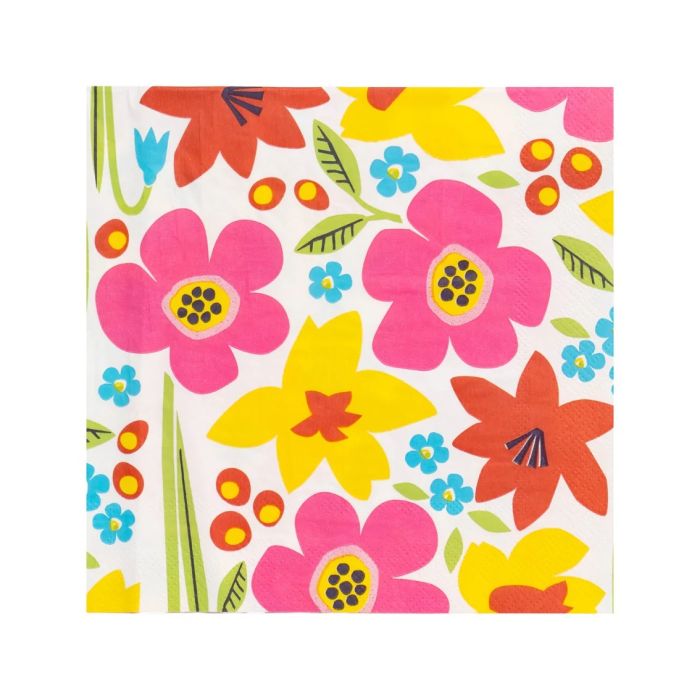 Rainbow Floral Recyclable Napkins