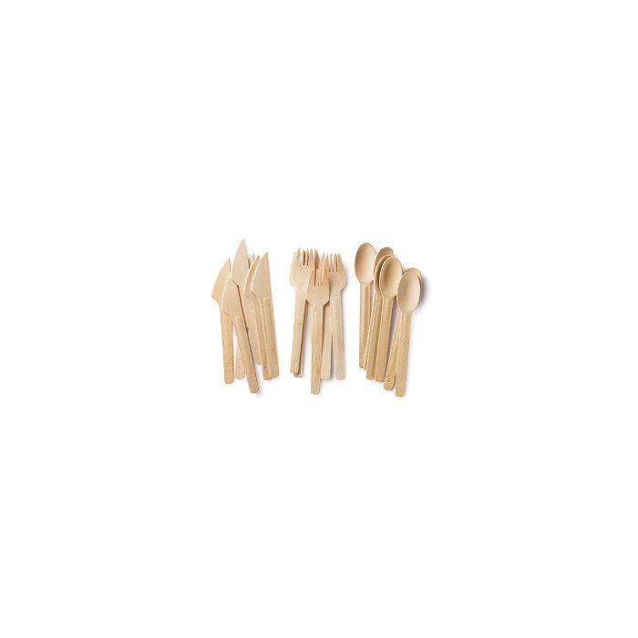 Bambu All Occasion Veneerware Knives, Forks, Spoons (8 forks, 8 knives and 8 spoons)