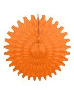 Orange Honeycomb 18" Tissue Fan Decoration