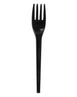 Compostable Black CPLA 6.5 inch Fork - Pack of 50 
