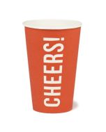 Cheers Recyclable Large Red Paper Cups-pack of 8