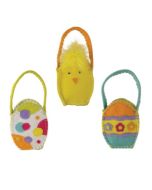Groovy Easter Egg Felt Goodie Bags (set of 3)