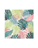 Pastel Tropical Palm Leaf Recyclable Paper Napkins-set of 20