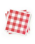 Recycled Red Patterned Cocktail Napkins - Pack of 200
