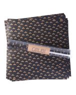 Black And Gold Gift Wrap or Grub Paper - Set of 12 sheets
