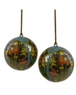 Handpainted Blue Hope Ornaments