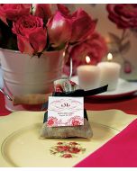 Mini Linen Drawstring Pouch with English Tea Rose Decorative Trim - Set of 12 - as low as $7.98