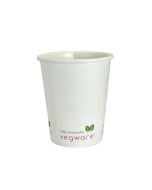 Compostable 10oz White Hot Cup - Pack of 50