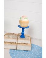Mini Wooden Cupcake Stand - Bright Blue-only 1 available