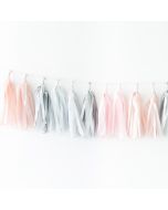 Pink Quartz Tissue Paper Tassel Garland - 6'