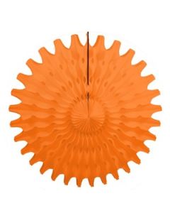 Orange Honeycomb 18" Tissue Fan Decoration
