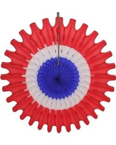 Patriotic Honeycomb 18" Tissue Fan Decoration