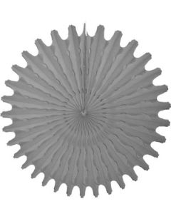 Gray Honeycomb 18" Tissue Fan Decoration