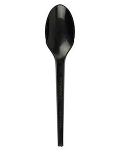 Compostable Black CPLA 6.5 Spoon - Pack of 50
