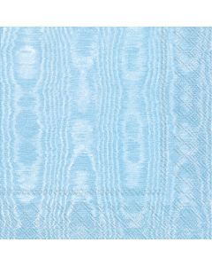 Moiree Light Blue Cocktail Napkin - 20 napkins per package