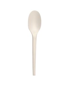 Compostable White CPLA 6.5 Spoon - Pack of 50