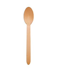 Eco Gecko Disposable Wooden Spoons 6.5" - Pack of 25