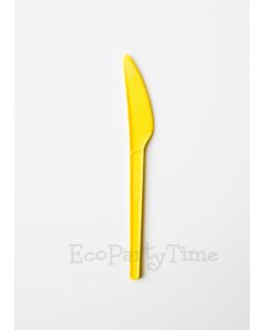 Yellow Compostable PLA 6 inch Knives - Pack of 50