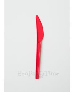 Red Compostable PLA 6 inch Knives - Pack of 50