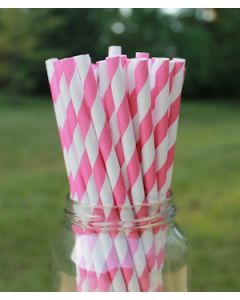 Eco-Friendly Paper Straws - Pink