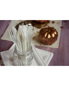 Compostable White CPLA 6.5 Fork - Pack of 50