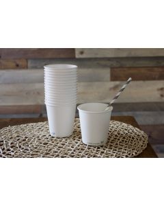 Compostable 10oz White Hot Cup - Pack of 50