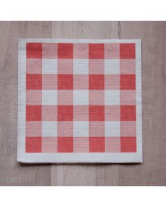 Recycled Red Patterned Cocktail Napkins - Pack of 200