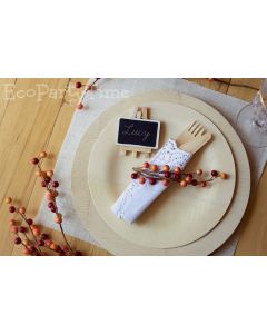 Bambu All Occasion Veneerware 9" Round Plate (Set of 25 per package)