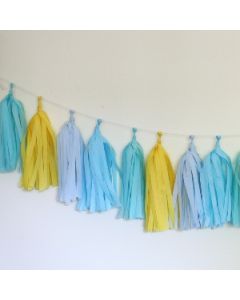 Poolside Tissue Paper Tassel Garland - 6' Long