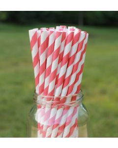 Eco-Friendly Paper Straws - Red