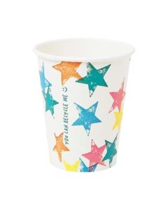 Rainbow Star Recyclable Paper Cups-pack of 8