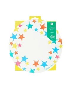 Rainbow Star Dinner Recyclable 12 Paper Plates