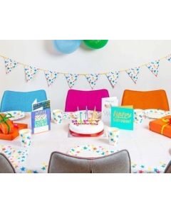 Rainbow Star Recyclable Paper Bunting-10 ft