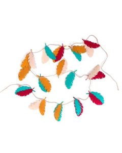 Feather Felt Garland - 7ft long