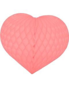 Pink Honeycomb Tissue Heart Decoration-Multiple sizes available