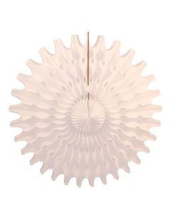 White Honeycomb 18" Tissue Fan Decoration