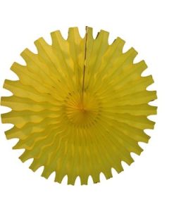 Yellow Honeycomb 18" Tissue Fan Decoration